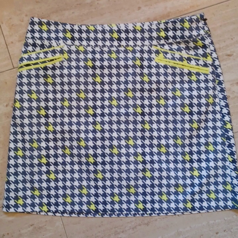 Cutter & Buck ANNIKA Charcoal Gray/White Design Leisure/Golf Skort
